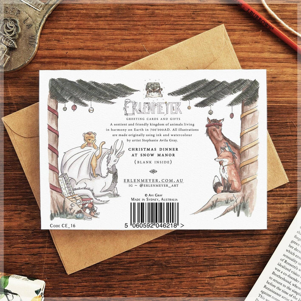 Christmas Dinner at Snow Manor - Christmas Card