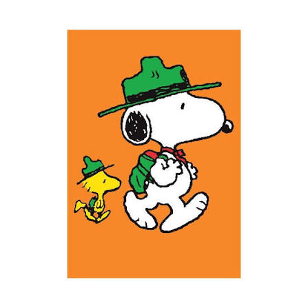 Snoopy Woodstock Scouts Mini Greeting Card