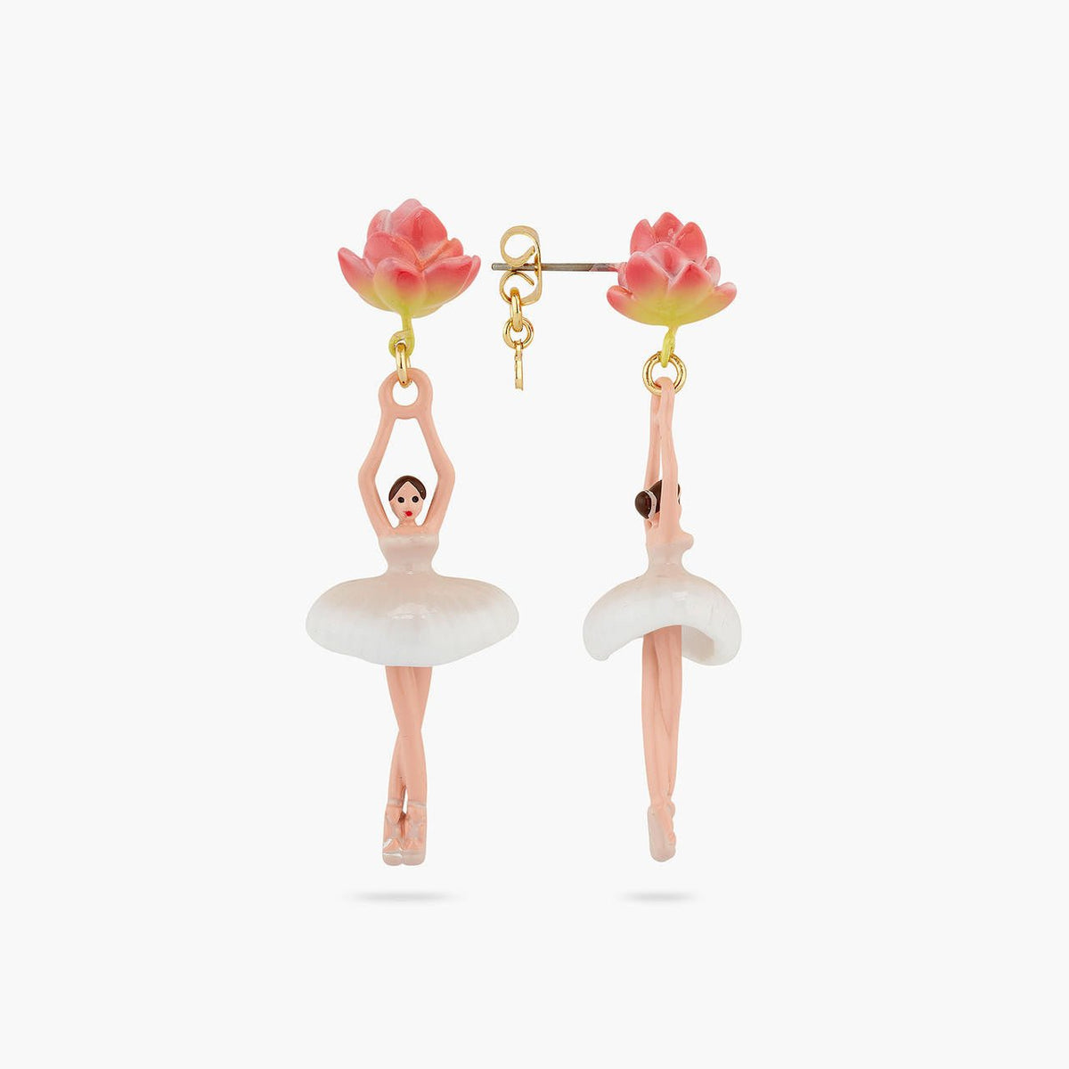 LOTUS FLOWER BALLERINA EARRINGS - Mu Shop