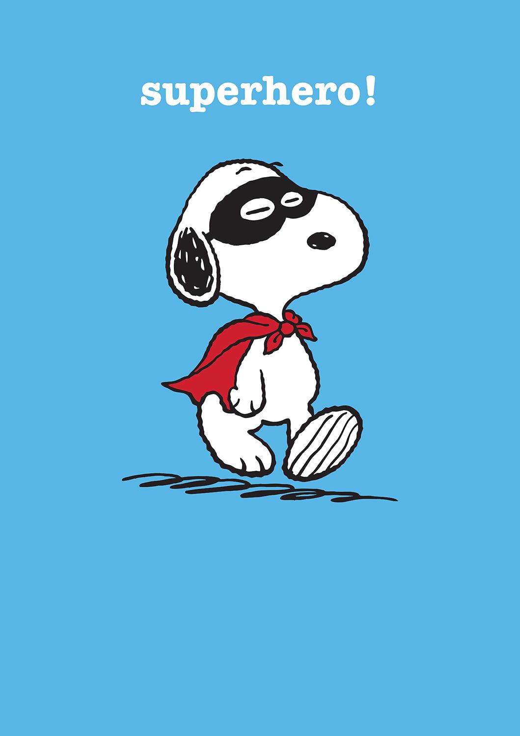 Superhero Snoopy Greeting Card — front design