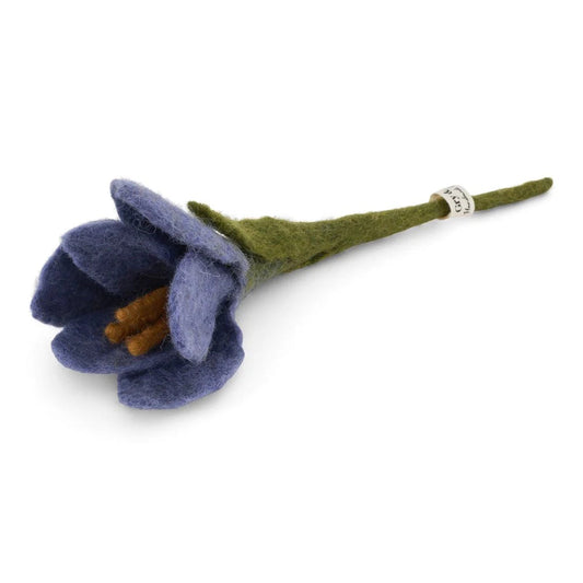 Handmade purple felt crocus flower
