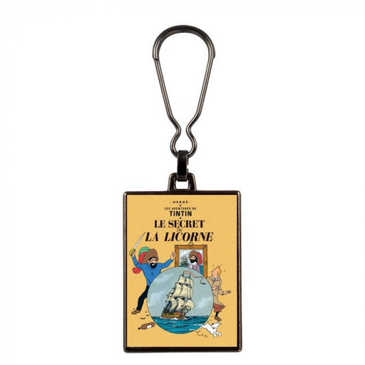Tintin The Secret of the Unicorn album cover metal keyring
