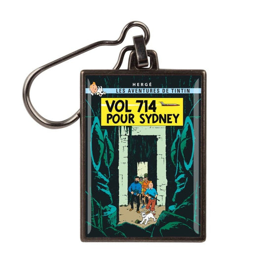 Tintin Flight 714 to Sydney album cover metal keyring