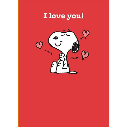 Snoopy I Love You Greeting Card — front design