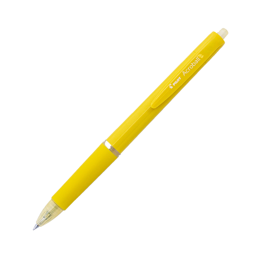 Yellow Pilot Acroball 150 ballpoint pen with black ink