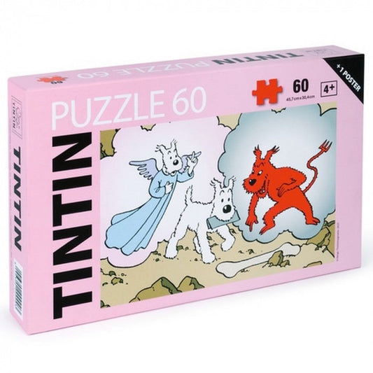 Snowy Angel and Devil 60-piece jigsaw puzzle box