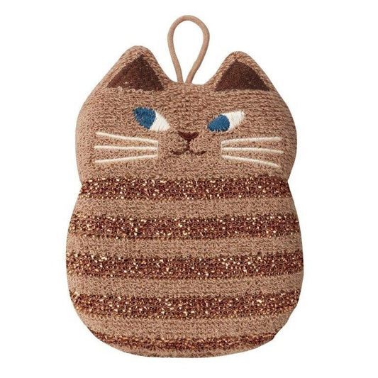 Brown Cat Sparkling Kitchen Sponge