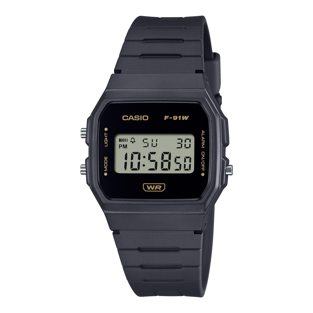 Casio F91WB-8A grey digital watch front product view