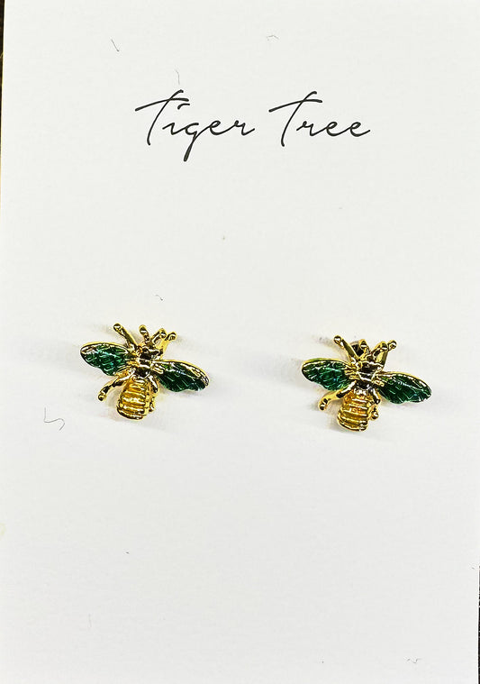 Bee Stud Earrings 1cm