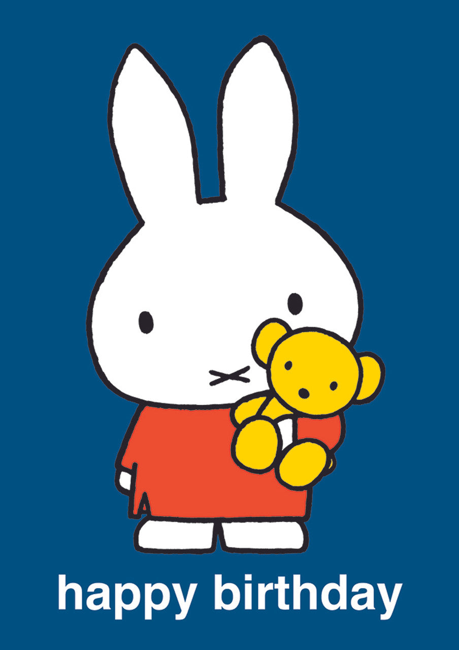 Miffy with Teddy Bear Greeting Card — product front