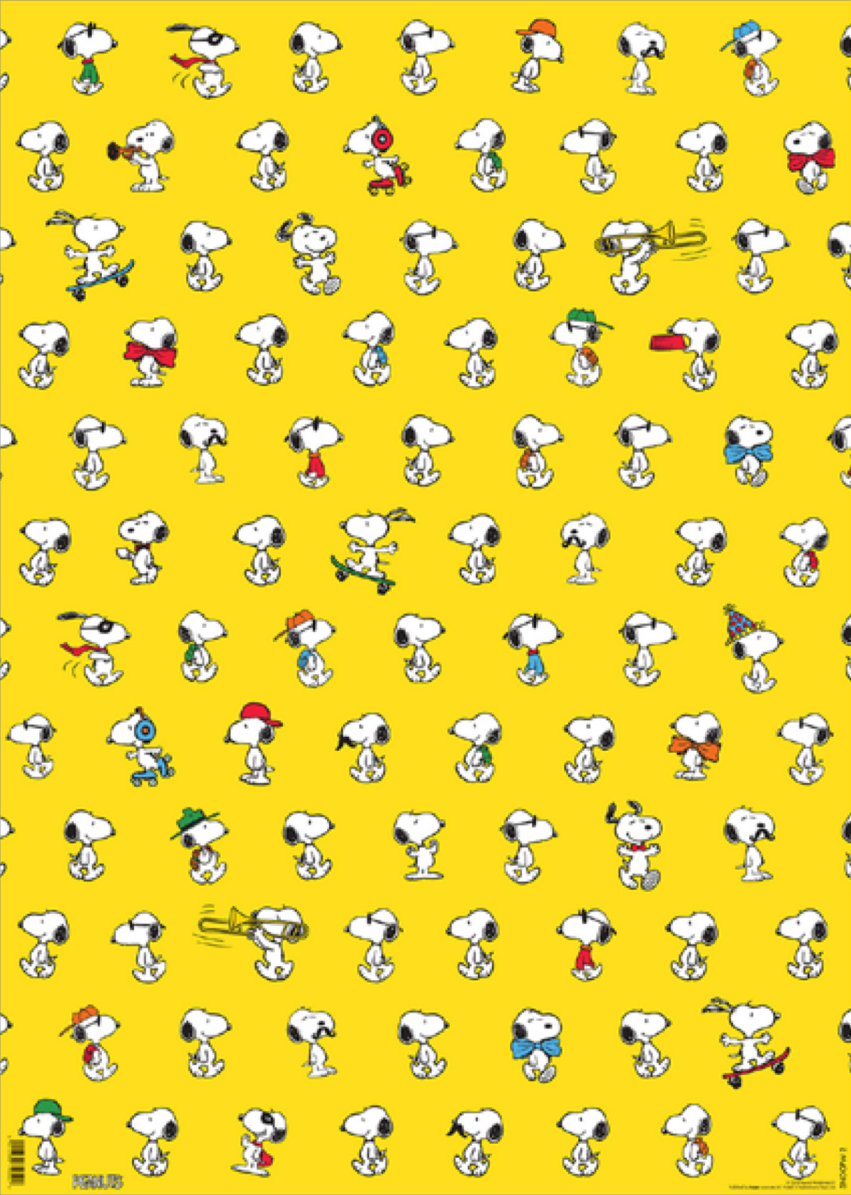 Peanuts Snoopy yellow wrapping paper — second photograph
