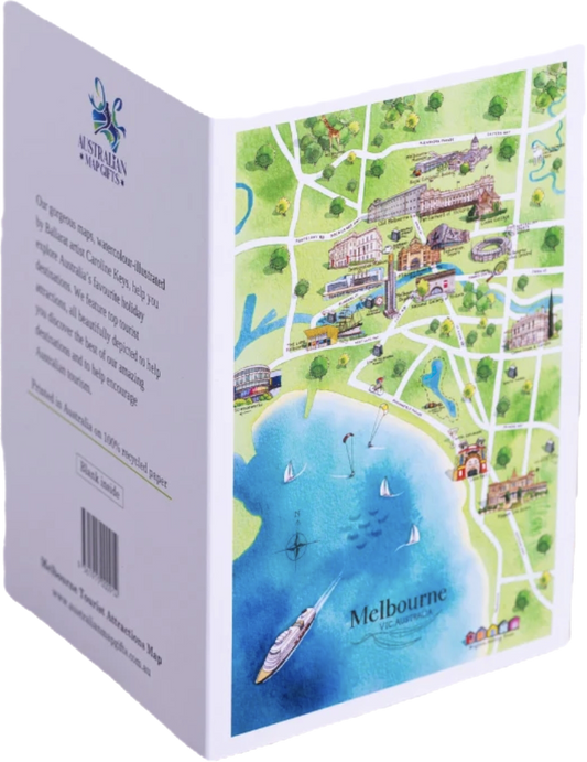 Melbourne Tourist Map Greeting Card