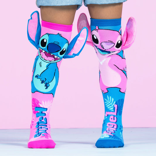 Stitch Socks Pink/Blue Socks Age 3-5