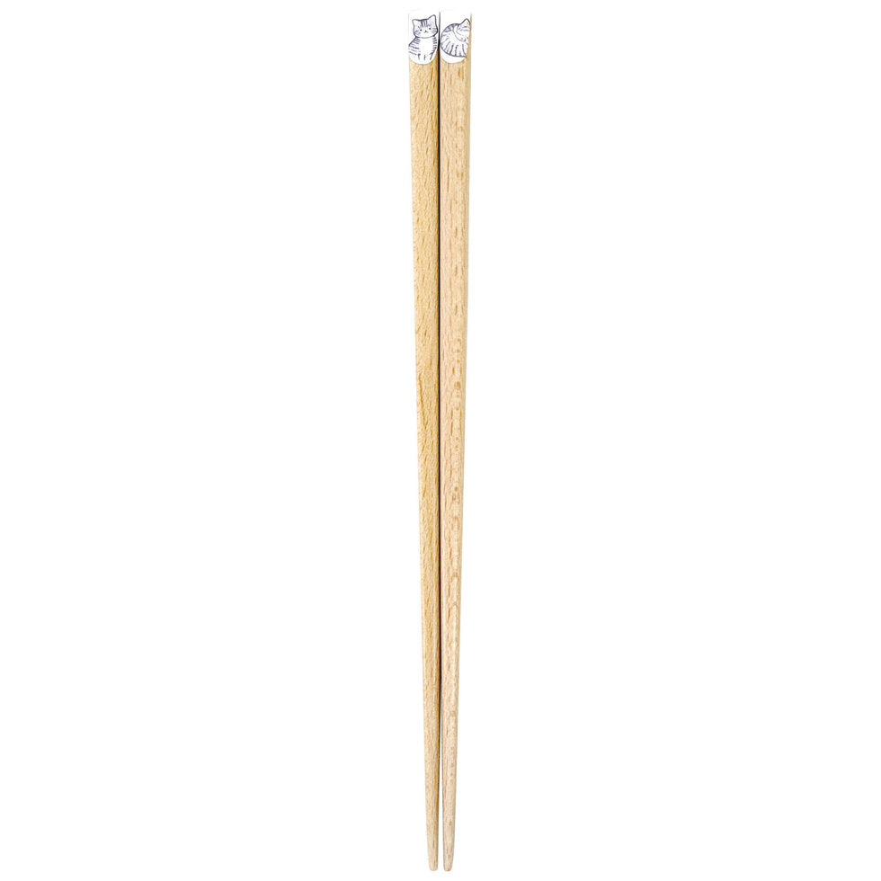 Tabby Cat Wooden Chopsticks 22.5cm