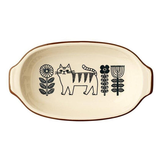 Fika Cat Oval Ovenware Dish 21cm