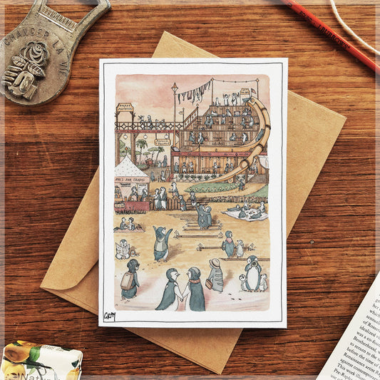 The Penguin Parade Greeting Card