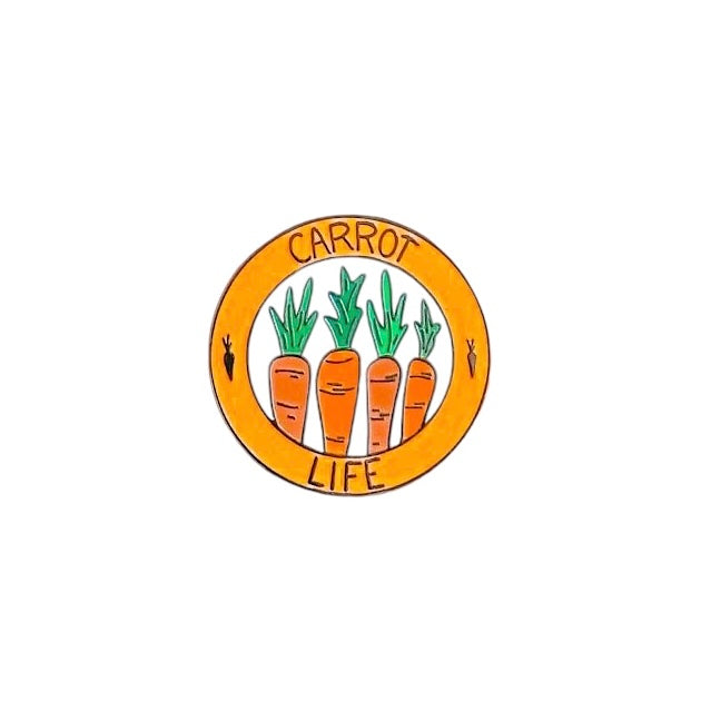 Carrot Life Pin product front view