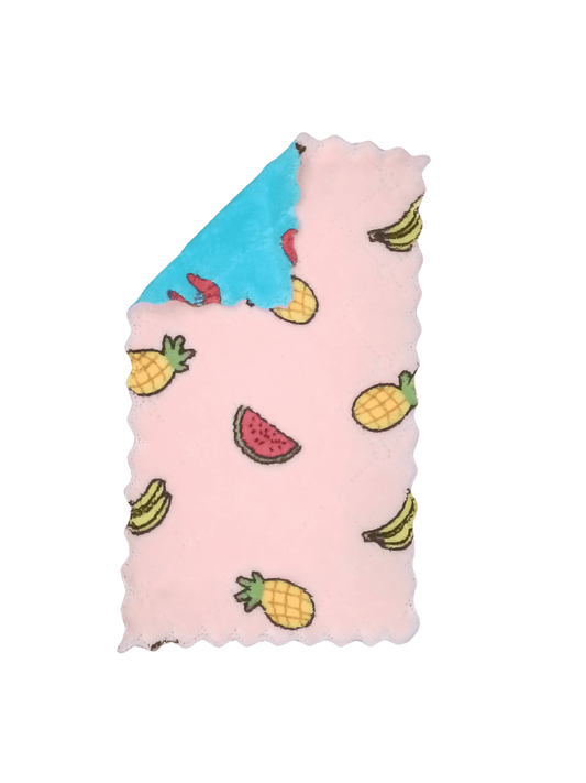 Double - Sided Cleaning Cloth - Pink/Blue - Mu Shop