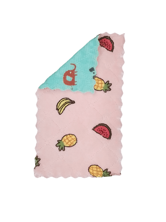 Double - Sided Cleaning Cloth - Pink/Green - Mu Shop