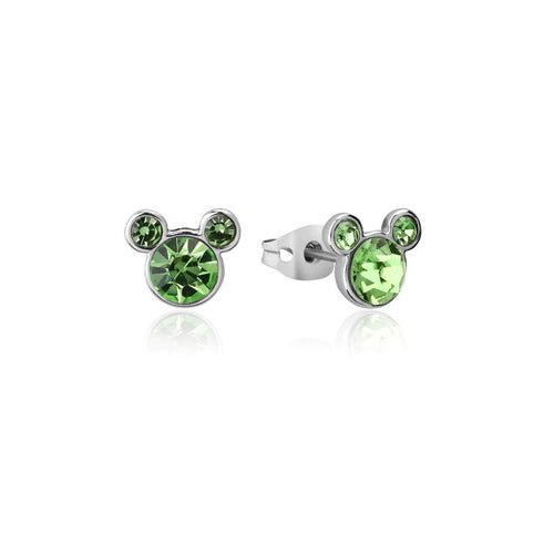 ECC DISNEY MICKEY AUGUST BIRTHSTONE STUD EARRINGS - Mu Shop