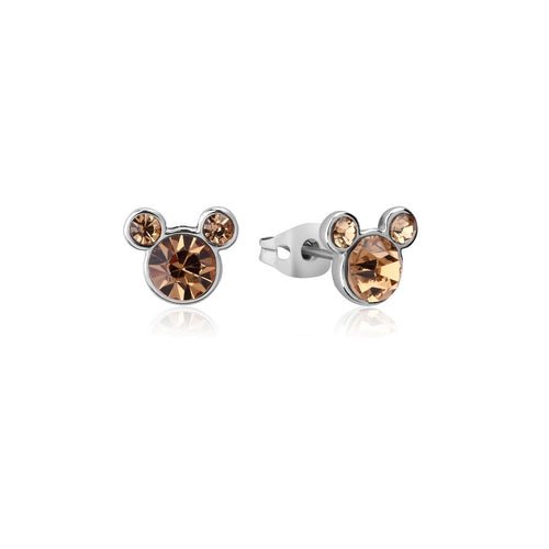 ECC DISNEY MICKEY MOUSE NOVEMBER BIRTHSTONE STUD EARRINGS - Mu Shop