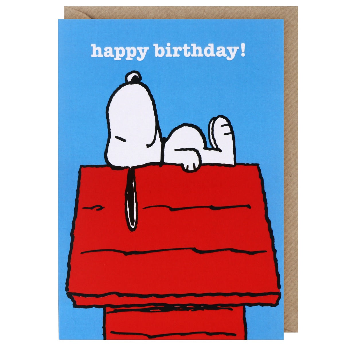 Snoopy Birthday Kennel Greeting Card — front design