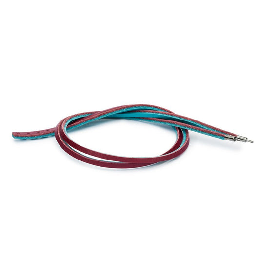 Leather Bracelet Turquoise/Plum 36cm - Mu Shop