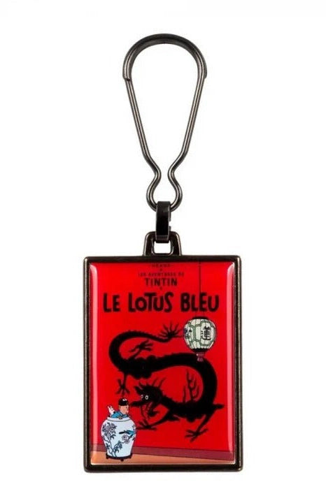 Metal Keyring The Adventures of Tintin The Blue Lotus - Mu Shop