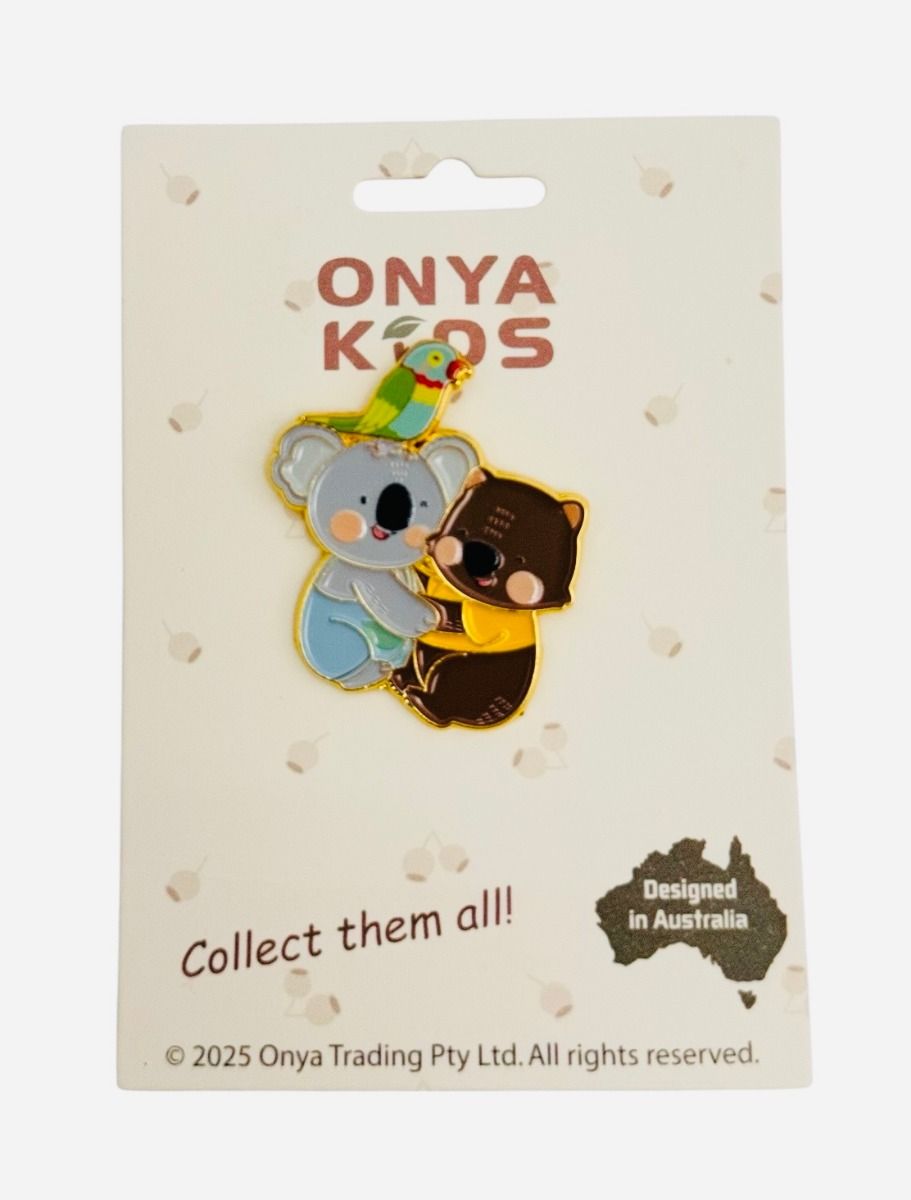 Onya Kids Enamel Pin - Koko Koala and Wally Wombat - Mu Shop