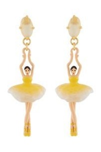 PAS DE DEUX FACETED CRYSTAL GRADIENT GRENADINE EARRINGS - Mu Shop