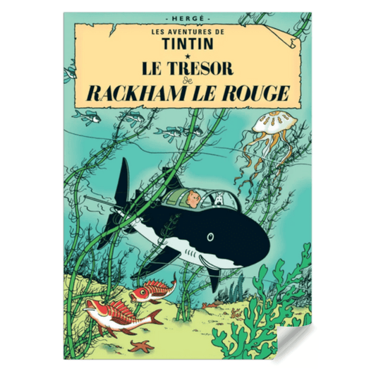 POSTER BOOK COVER - Le Tresor De Rackham Le Rouge - Mu Shop