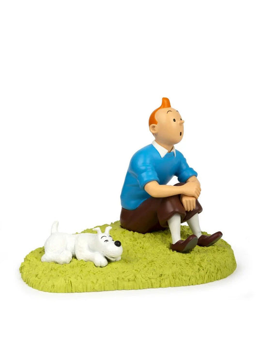 Tintin And Snowy Sitting On The Grass Model