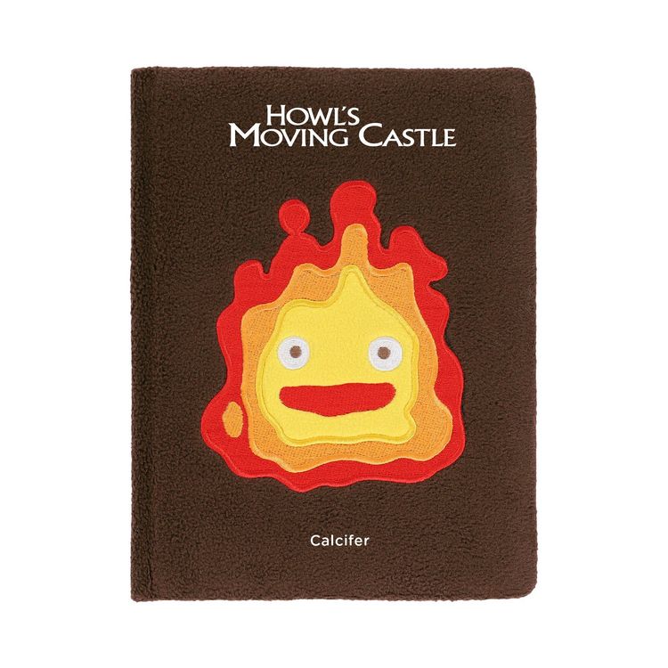 Calcifer Plush Journal embroidered brown front cover