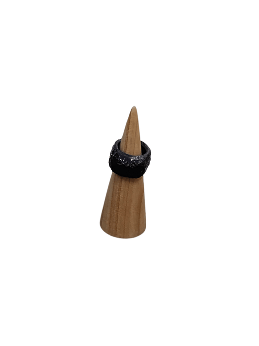 Textured Black Resin Ring - Mu Shop
