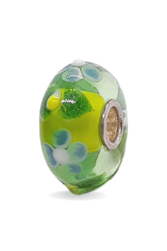 Green Flower Pattern Unique Bead #1322 - Mu Shop