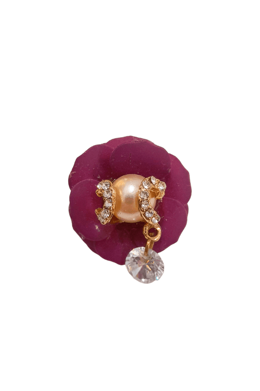 Purple Flower Brooch - Mu Shop